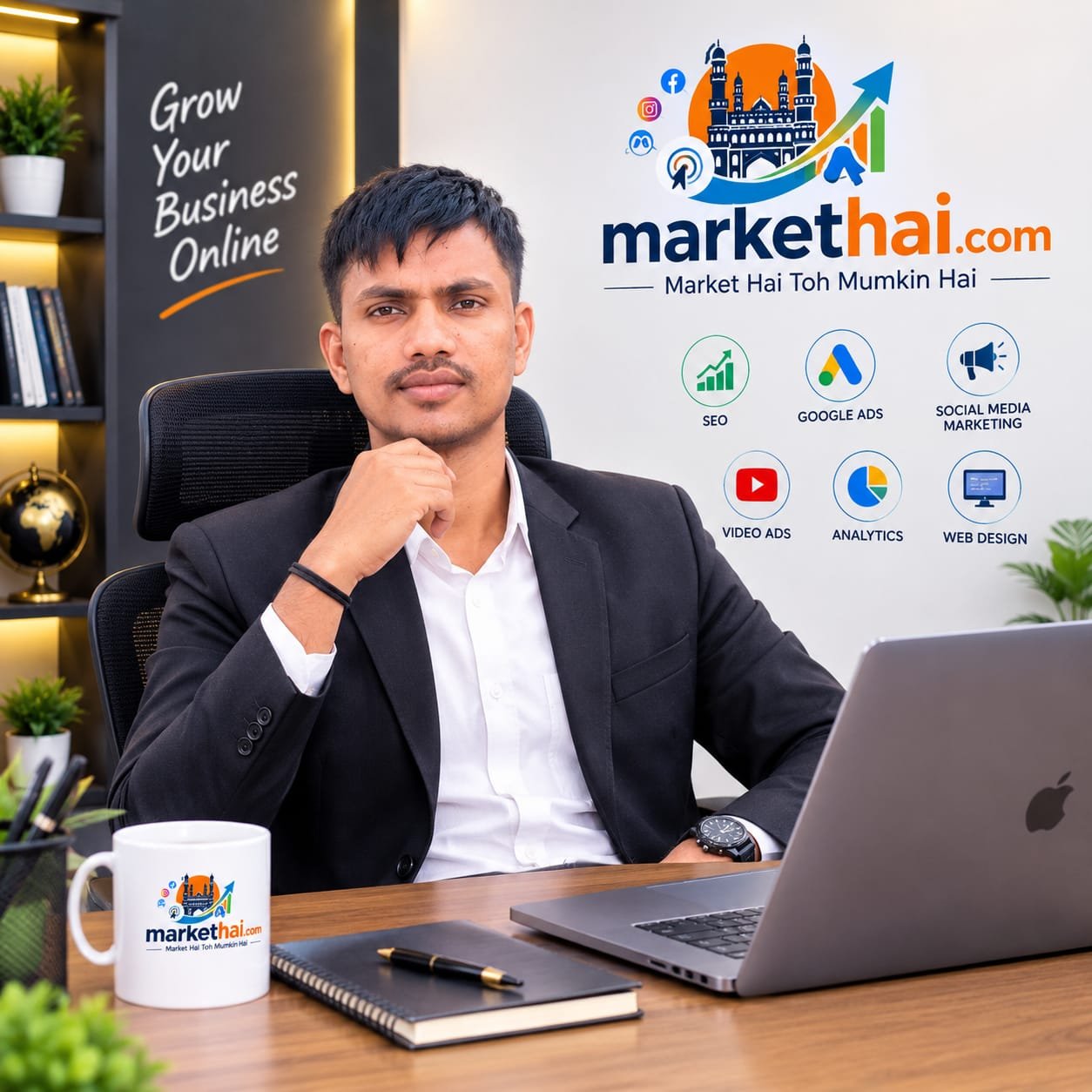 Mohd Khader, Founder of MarketHai.com and Digital Marketing Strategist in Hyderabad